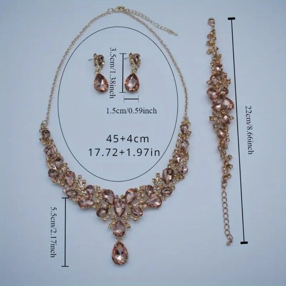 Wedding Extravagant and Luxurious Fashion Jewelry Set #450 - Picture 2 of 3